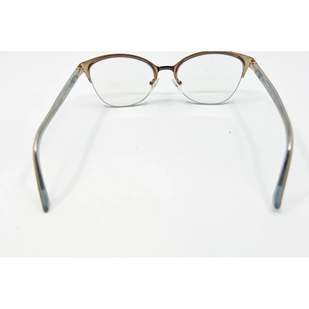 Saks Fifth Avenue Eyeglasses Womens Blue Cat Eye Semi-Rimless 53-18-135 314 OKY2